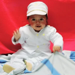 Traje de Bautizo para Niño Marinero Blanco – Conjunto Completo