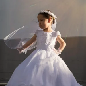 Vestido de Bautizo Diana para Niña – Conjunto Completo