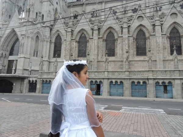 Vestido de Primera Comunión Blanco Emilia - Imagen 6