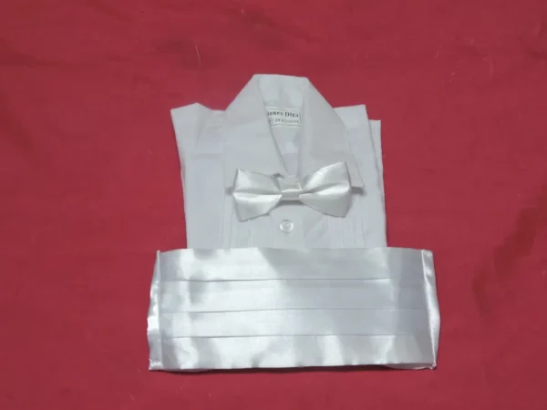Traje de Bautizo para Niño Frac Blanco – Conjunto Completo - Imagen 3