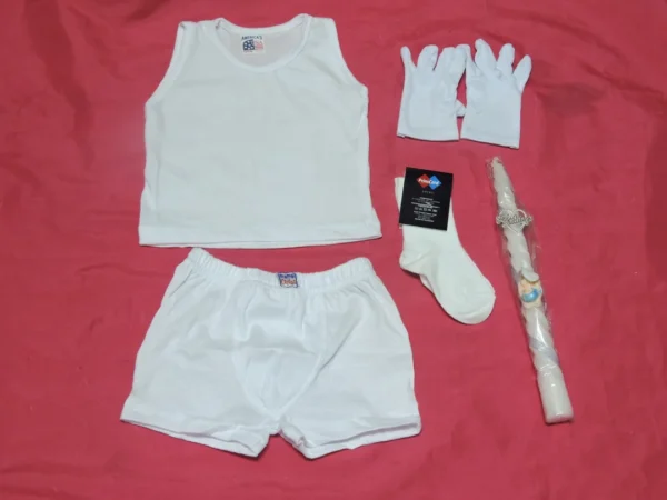 Traje de Bautizo para Niño Marinero Blanco – Conjunto Completo - Imagen 4