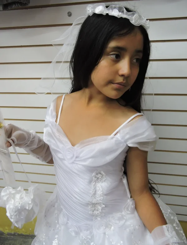 Vestido de Primera Comunión blanco Isaura - Imagen 3