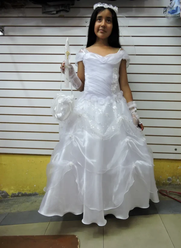 Vestido de Primera Comunión blanco Isaura - Imagen 5