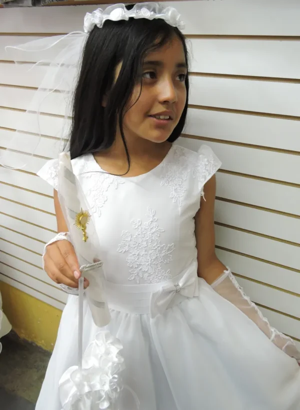Vestido de Primera Comunión blanco Elaine - Imagen 4