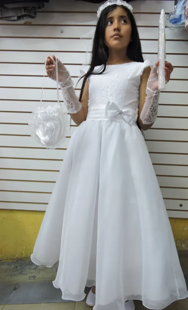 Vestido de Primera Comunión blanco Elaine