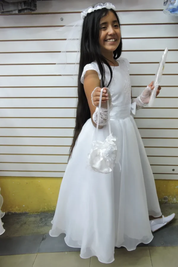 Vestido de Primera Comunión blanco Elaine - Imagen 2